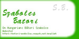 szabolcs batori business card