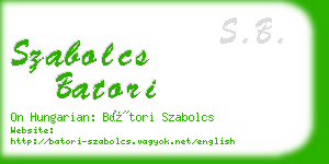 szabolcs batori business card